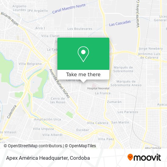 Mapa de Apex América Headquarter