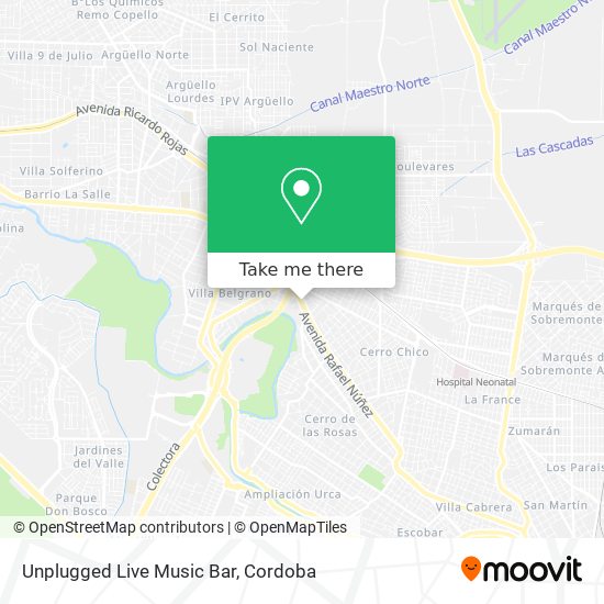 Mapa de Unplugged Live Music Bar