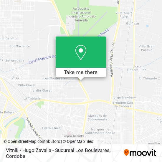 Vitnik - Hugo Zavalla - Sucursal Los Boulevares map