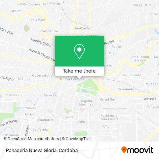 Mapa de Panaderia Nueva Gloria