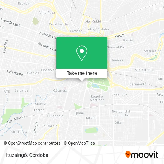 Ituzaingó map