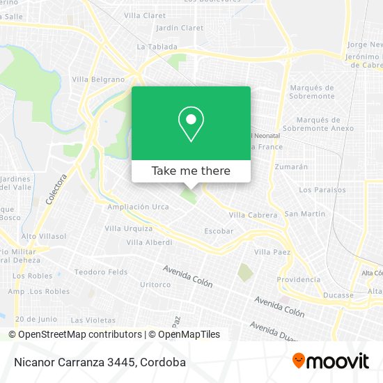 Nicanor Carranza 3445 map