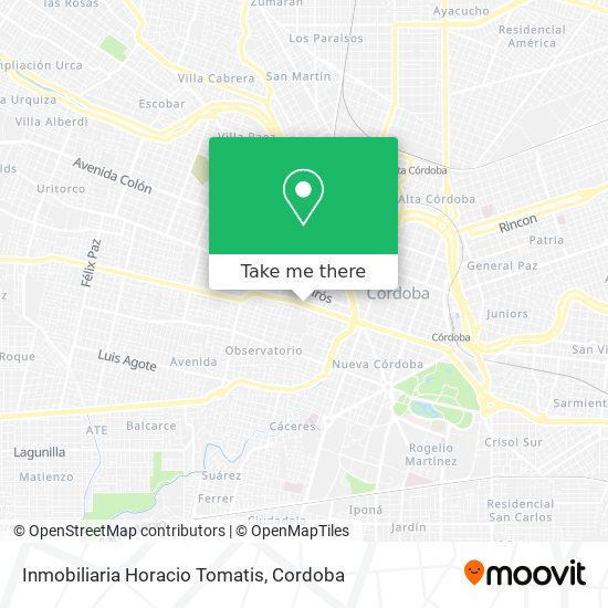 Mapa de Inmobiliaria Horacio Tomatis