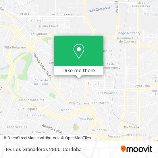 Bv. Los Granaderos 2800 map