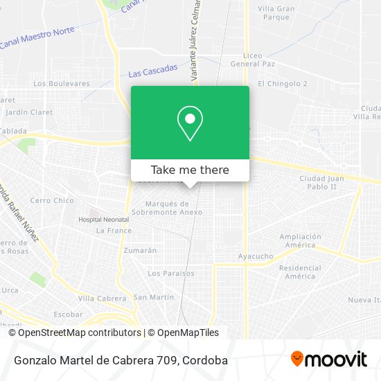 Gonzalo Martel de Cabrera 709 map