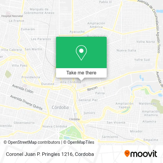 Mapa de Coronel Juan P. Pringles 1216