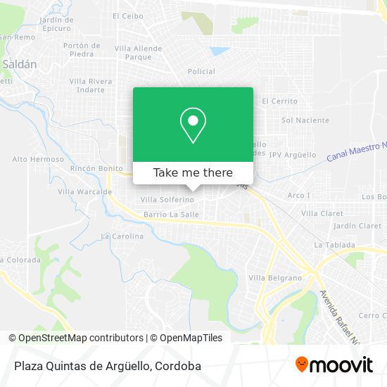 Mapa de Plaza Quintas de Argüello
