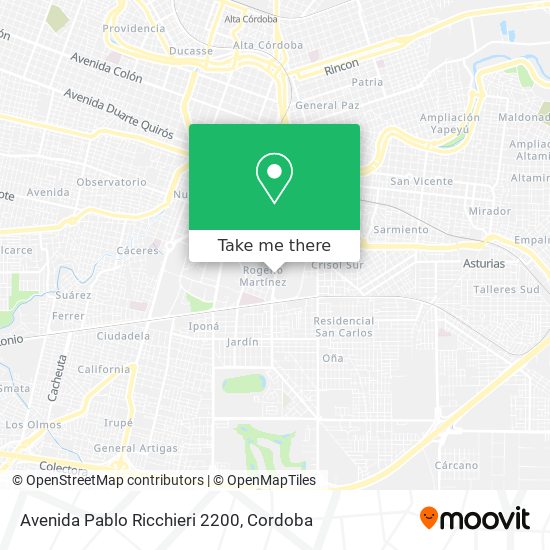 Avenida Pablo Ricchieri 2200 map