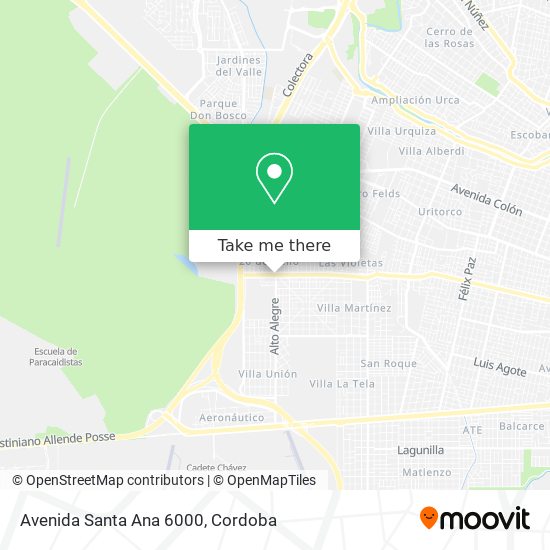 Mapa de Avenida Santa Ana 6000