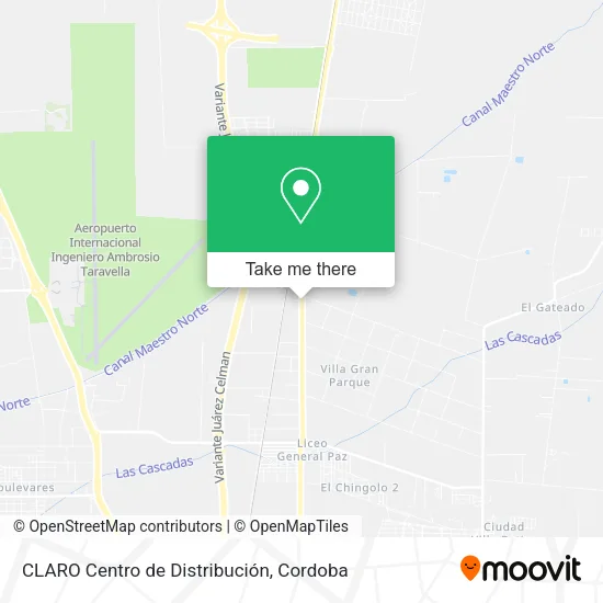 CLARO Centro de Distribución map