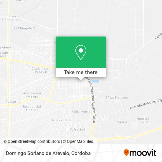 Domingo Soriano de Arevalo map