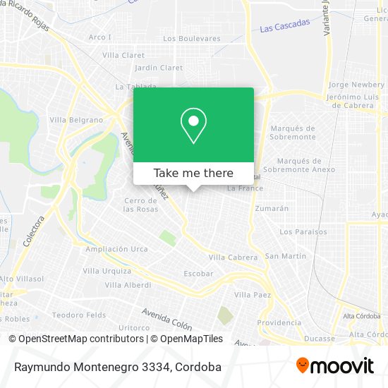 Raymundo Montenegro 3334 map
