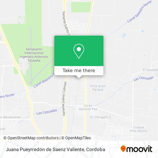 Mapa de Juana Pueyrredón de Saenz Valiente
