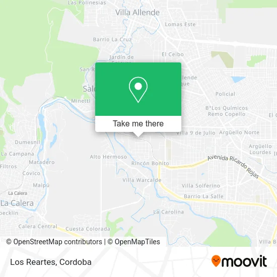 Los Reartes map