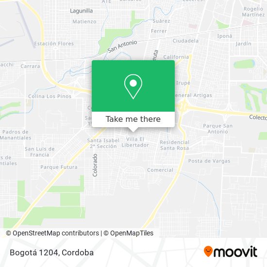 Bogotá 1204 map