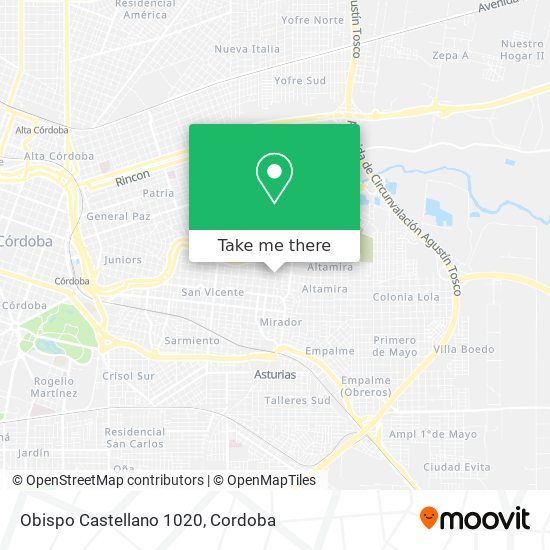 Mapa de Obispo Castellano 1020