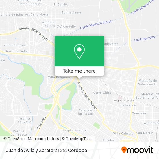 Mapa de Juan de Avila y Zárate 2138