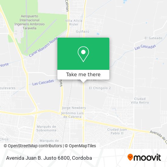 Avenida Juan B. Justo 6800 map