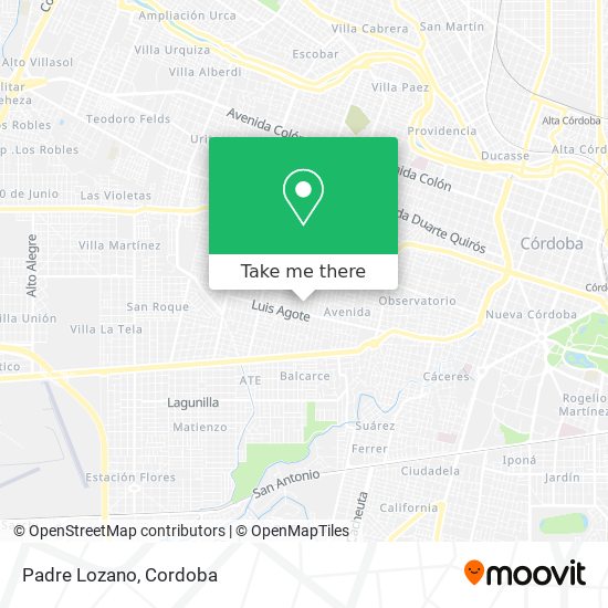 Mapa de Padre Lozano