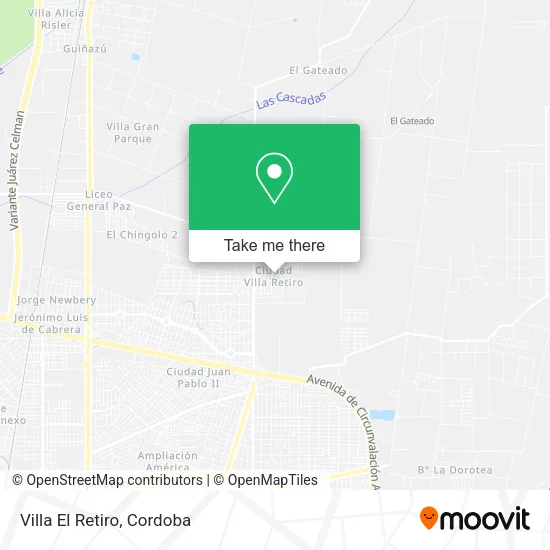 Villa El Retiro map