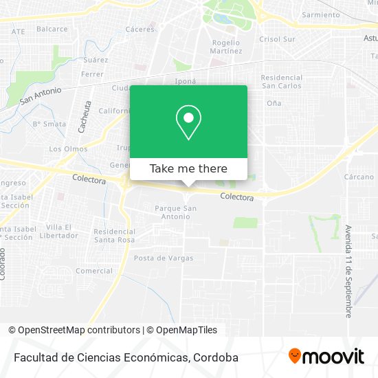 Facultad de Ciencias Económicas map