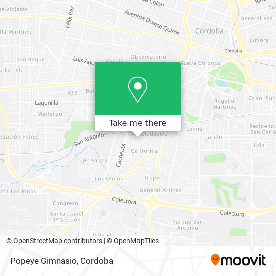 Popeye Gimnasio map