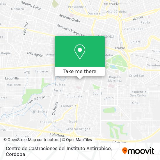 Centro de Castraciones del Instituto Antirrabico map