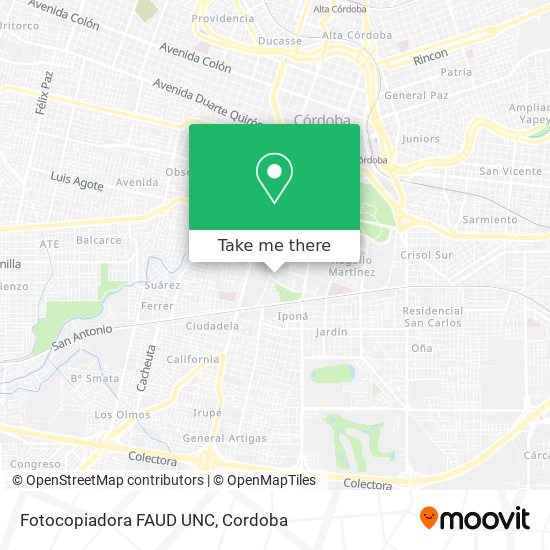 Fotocopiadora FAUD UNC map