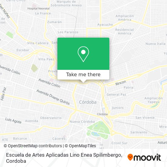 Escuela de Artes Aplicadas Lino Enea Spilimbergo map