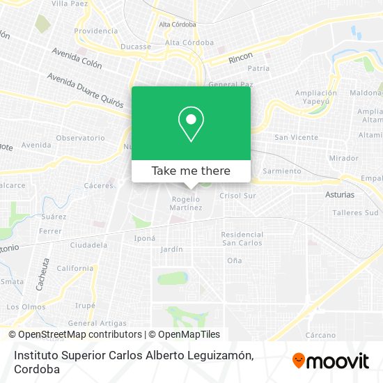 Instituto Superior Carlos Alberto Leguizamón map