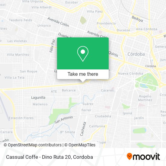 Cassual Coffe - Dino Ruta 20 map