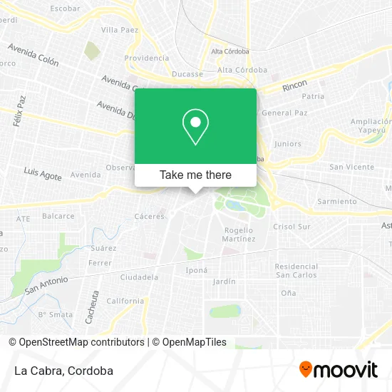 La Cabra map