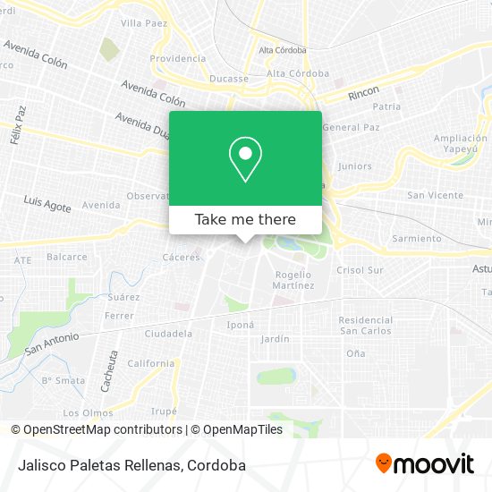 Jalisco Paletas Rellenas map