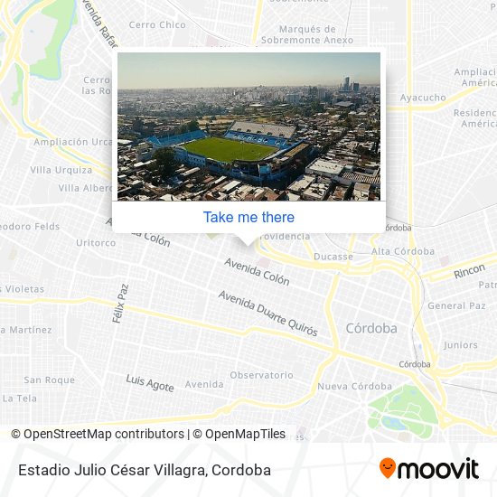 Estadio Julio César Villagra map