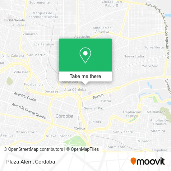 Plaza Alem map