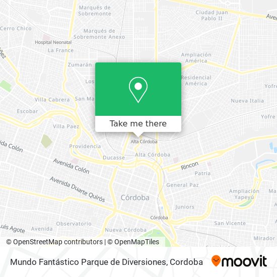 Mundo Fantástico Parque de Diversiones map