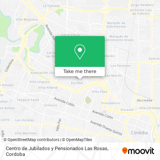 Centro de Jubilados y Pensionados Las Rosas map
