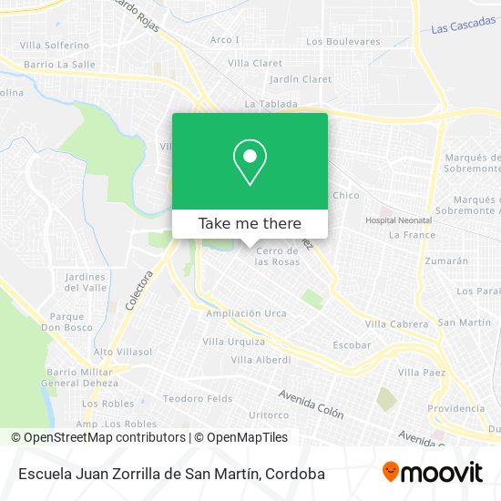 Escuela Juan Zorrilla de San Martín map