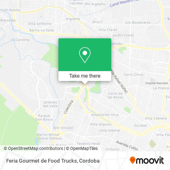 Feria Gourmet de Food Trucks map