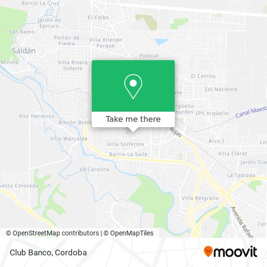 Club Banco map