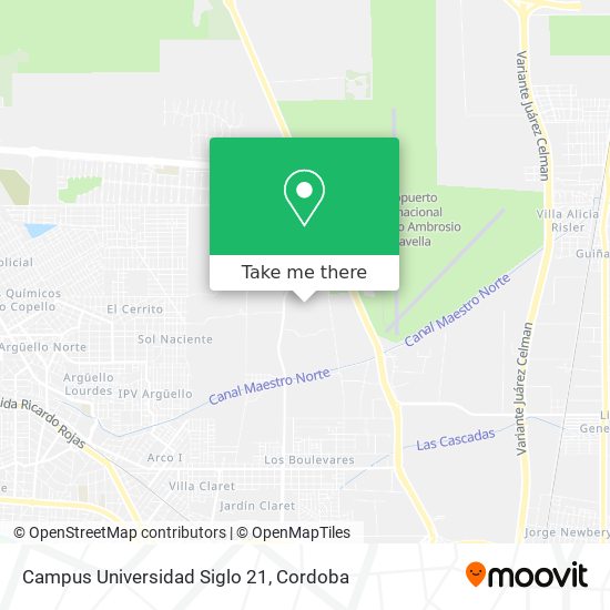 Campus Universidad Siglo 21 map