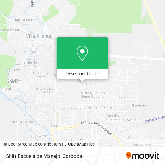 Mapa de Shift Escuela de Manejo