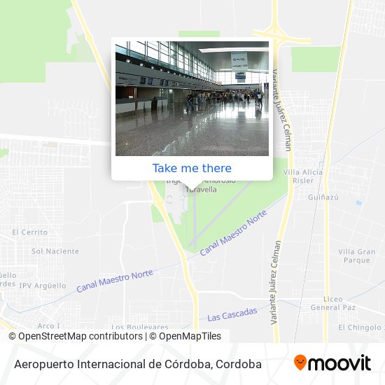 Mapa de Aeropuerto Internacional de Córdoba