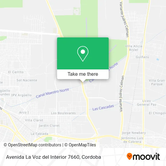 Mapa de Avenida La Voz del Interior 7660