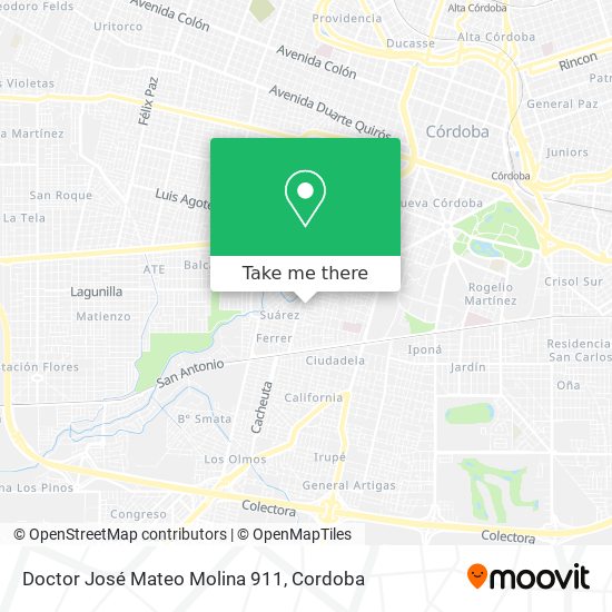 Doctor José Mateo Molina 911 map