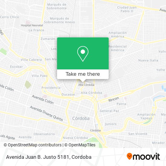 Avenida Juan B. Justo 5181 map