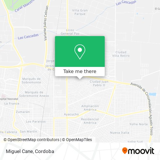 Miguel Cane map