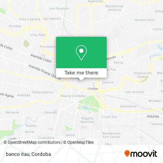 Mapa de banco itau