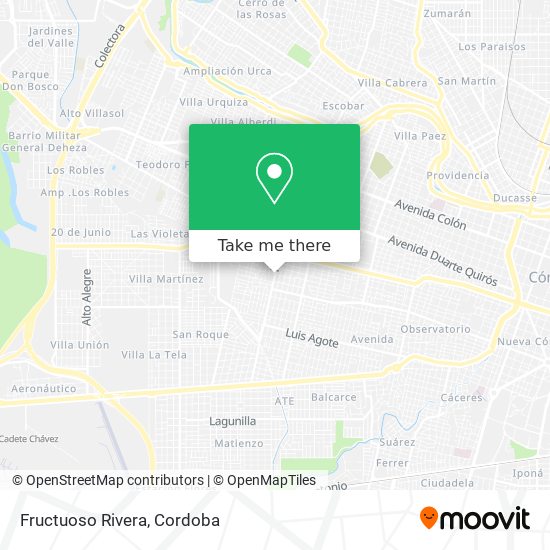 Mapa de Fructuoso Rivera