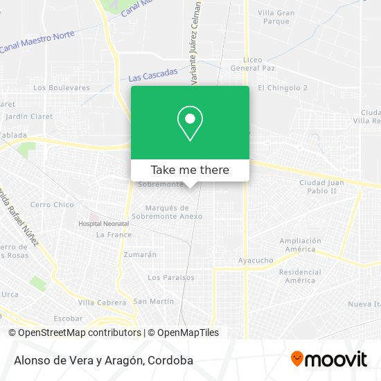 Alonso de Vera y Aragón map